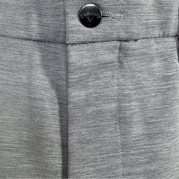 Callaway Mens Heather Gray Flat Front Casual Golf Shorts Classic Pockets Summer - Picture 4 of 13